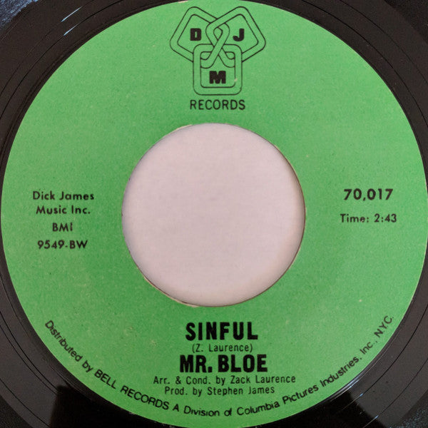 Mr. Bloe : Groovin' With Mr. Bloe (7", Single, Styrene)