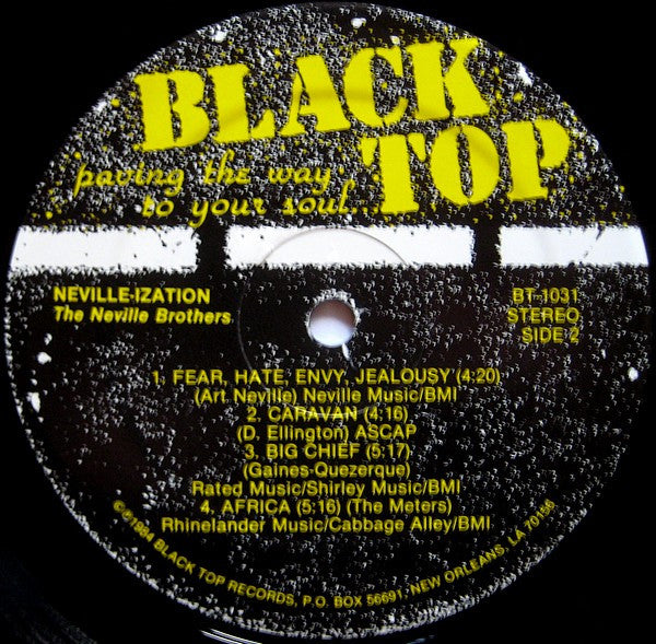 The Neville Brothers : Neville-ization (Live At Tipitina's New Orleans, Louisiana) (LP, Album)