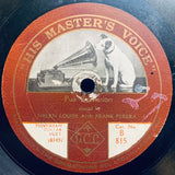 Helen Louise And Frank Ferera : Hawaiian Hula Melody / Pua Carnation (Shellac, 10")