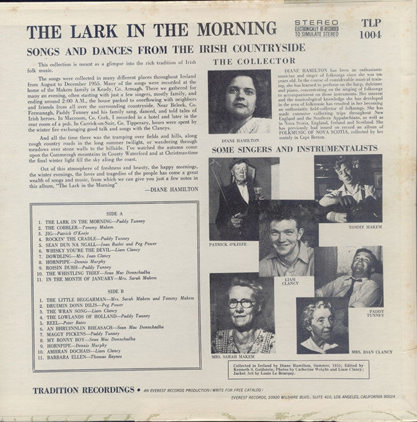 Various : The Lark In The Morning (LP, Album, RE)