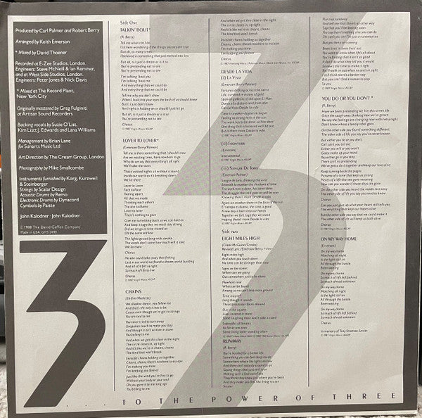 3 (2) : … To The Power Of Three (LP, Album, All)