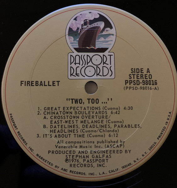Fireballet : Two, Too... (LP, Album)