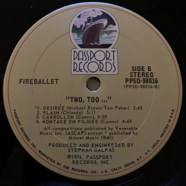 Fireballet : Two, Too... (LP, Album)