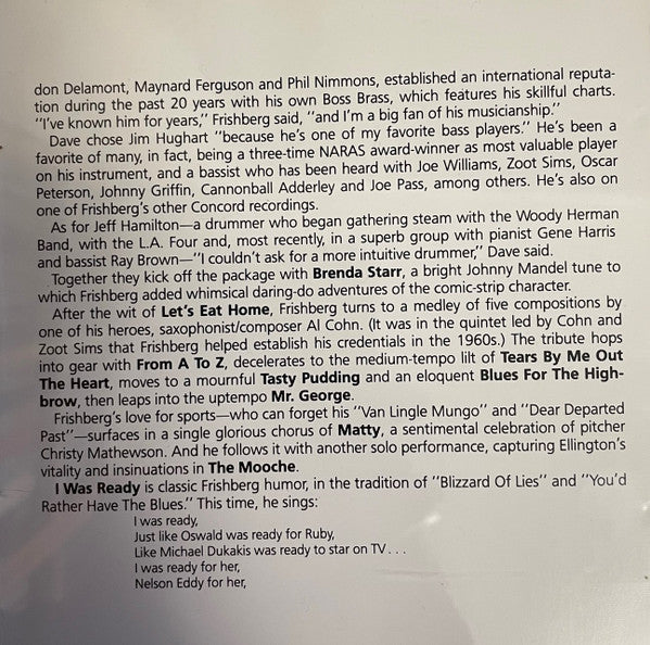 Dave Frishberg : Let's Eat Home (CD, Album)