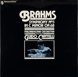 Johannes Brahms - Philharmonia Orchestra Conducted By Guido Cantelli : Symphony No. 1 In C Minor Op. 68 (LP, RE)