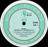 Johannes Brahms - Philharmonia Orchestra Conducted By Guido Cantelli : Symphony No. 1 In C Minor Op. 68 (LP, RE)