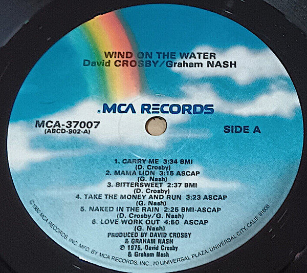 Crosby & Nash : Wind On The Water (LP, Album, RE)