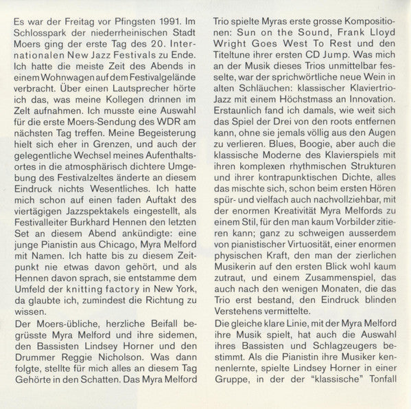 Myra Melford Trio : Alive In The House Of Saints (CD, Album)