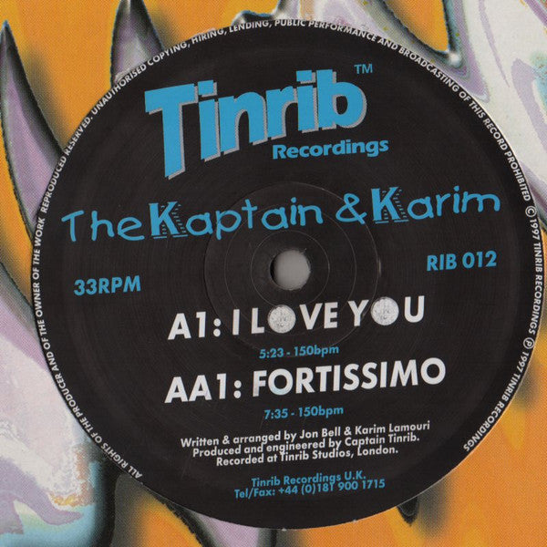 The Captain & Karim : I Love You / Fortissimo (12")