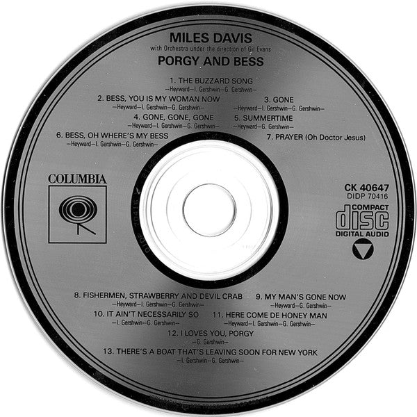 Miles Davis : Porgy And Bess (CD, Album, RE, RM)