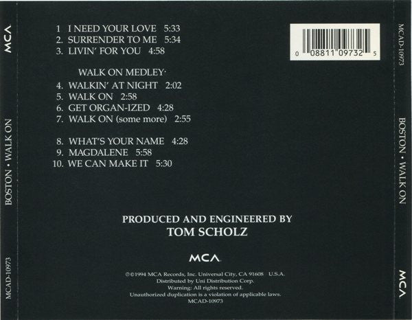 Boston : Walk On (CD, Album)