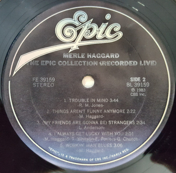 Merle Haggard : The Epic Collection (Recorded Live) (LP, Album, Car)