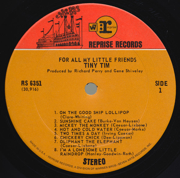 Tiny Tim : For All My Little Friends (LP, Album)