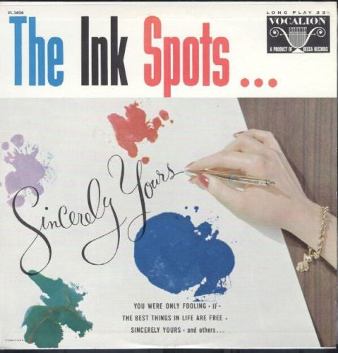 The Ink Spots : Sincerely Yours (LP, Album, Mono, Glo)