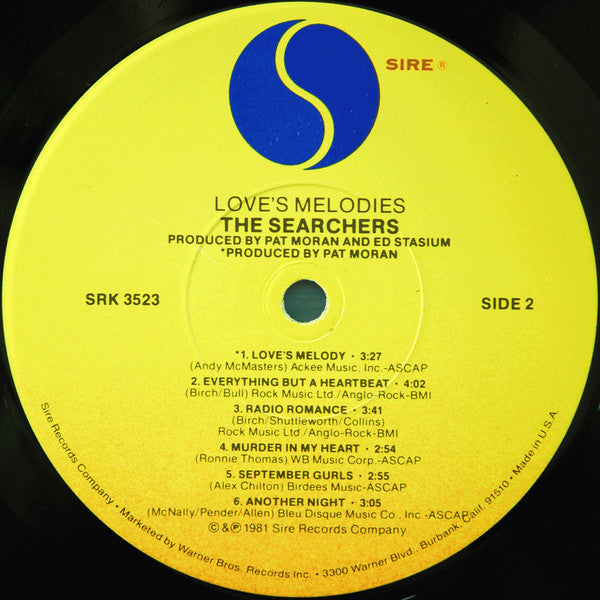 The Searchers : Love's Melodies (LP, Album, Los)