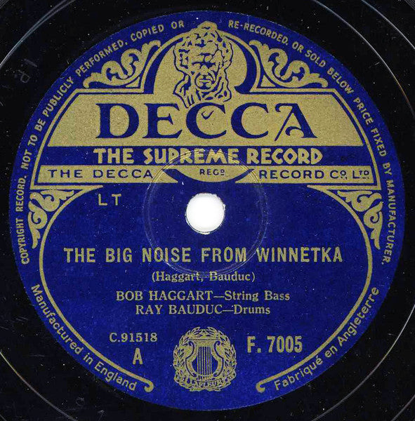 Bob Haggart, Ray Bauduc / Bob Crosby And His Orchestra : The Big Noise From Winnetka / Honky Tonk Train Blues (Shellac, 10")