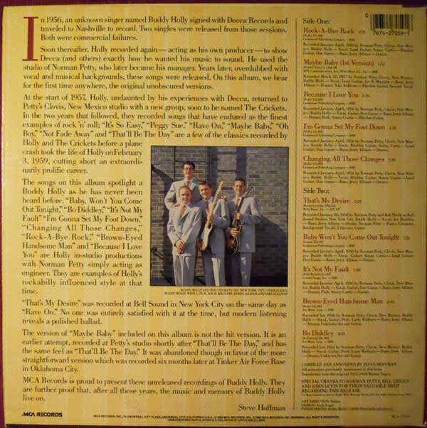 Buddy Holly : For The First Time Anywhere (LP, Album, Mono, Pin)