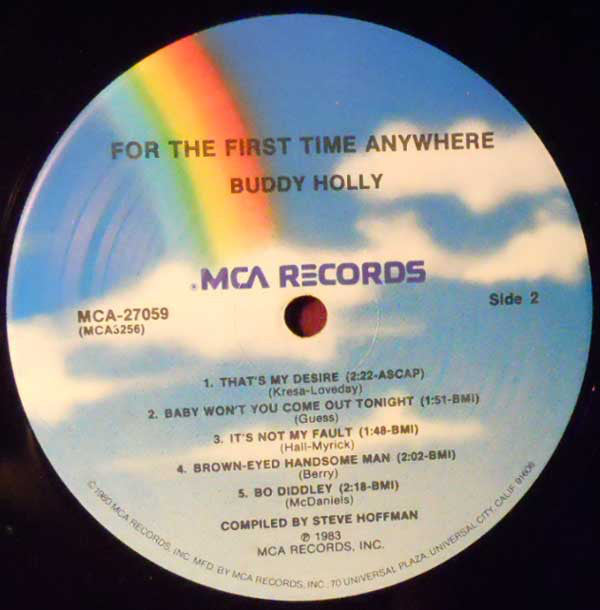 Buddy Holly : For The First Time Anywhere (LP, Album, Mono, Pin)