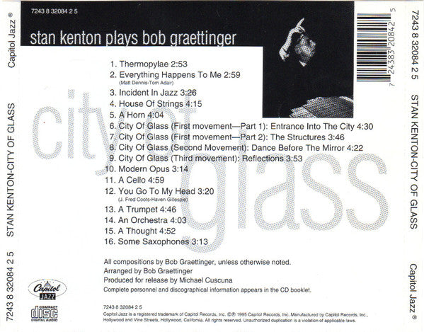 Stan Kenton Plays Bob Graettinger : City Of Glass (CD, Comp)