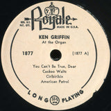 Ken Griffin (2) : Ken Griffin At The Organ (10", Album)