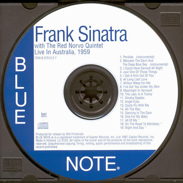 Frank Sinatra With Red Norvo Quintet : Live In Australia, 1959 (CD, Album, RM)