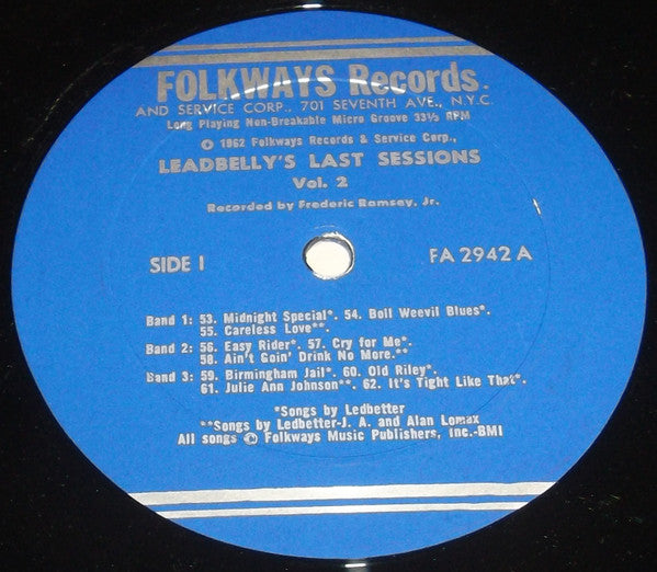 Leadbelly : Leadbelly's Last Sessions Part Three (LP, Album, Mono)