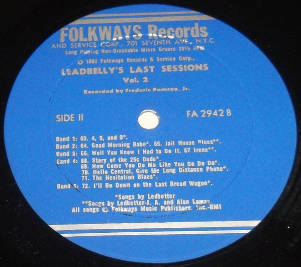 Leadbelly : Leadbelly's Last Sessions Part Three (LP, Album, Mono)