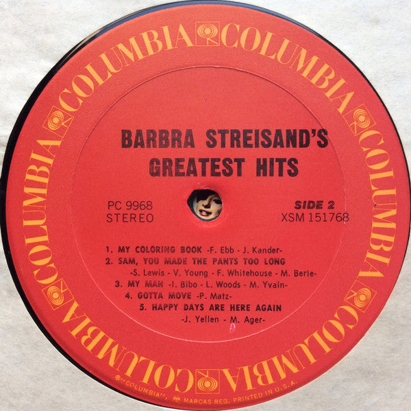 Barbra Streisand : Barbra Streisand's Greatest Hits (LP, Comp, RE)