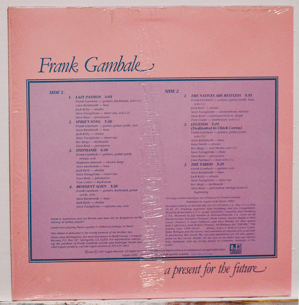 Frank Gambale : A Present For The Future (LP, Album)