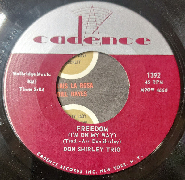 Don Shirley Trio : Water Boy / Freedom (I'm On My Way) (7", Single)