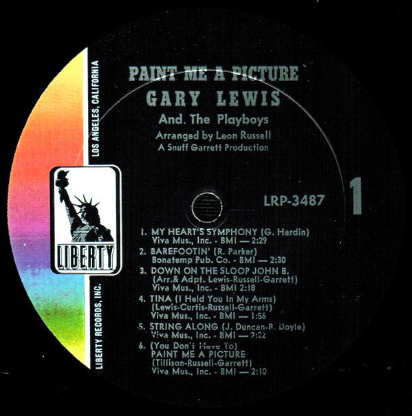 Gary Lewis & The Playboys : (You Don't Have To) Paint Me A Picture (LP, Album, Mono)