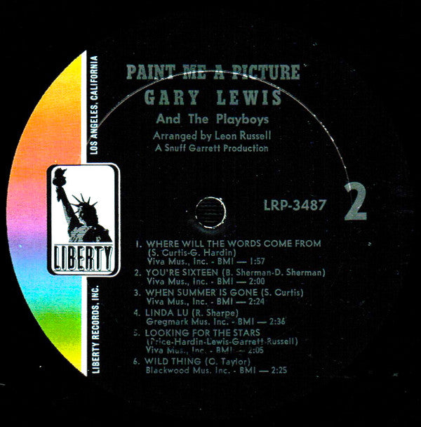 Gary Lewis & The Playboys : (You Don't Have To) Paint Me A Picture (LP, Album, Mono)