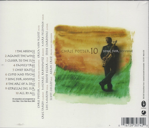 Chris Potter 10 : Song For Anyone (CD, Album)