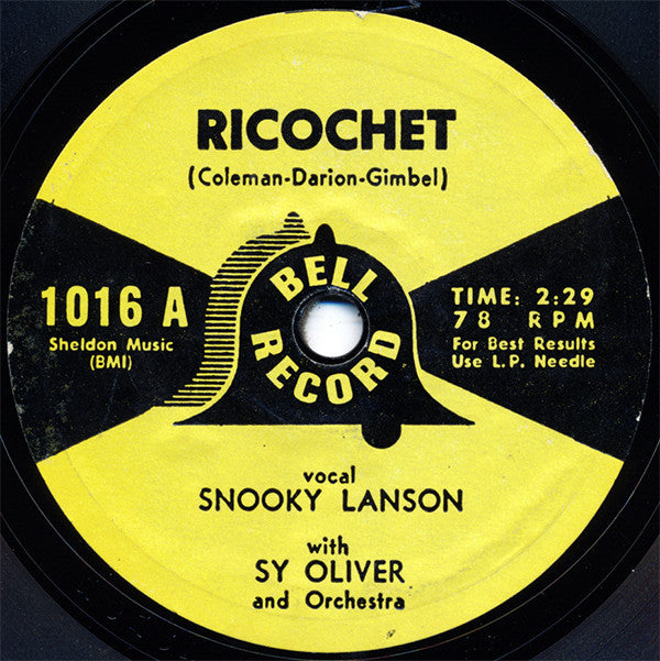 Snooky Lanson : Ricochet / Istanbul (7", Styrene)