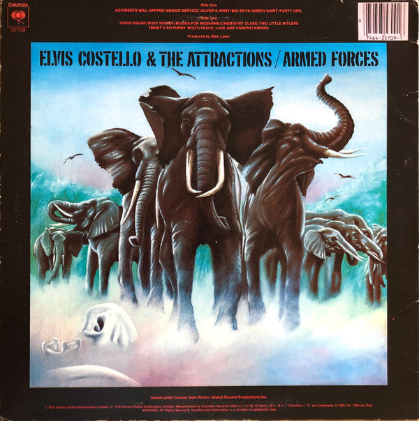 Elvis Costello & The Attractions : Armed Forces (LP, Album, Ter)