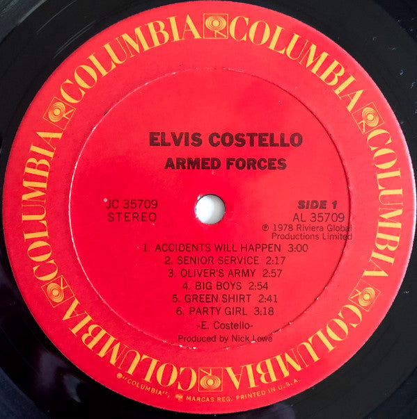 Elvis Costello & The Attractions : Armed Forces (LP, Album, Ter)