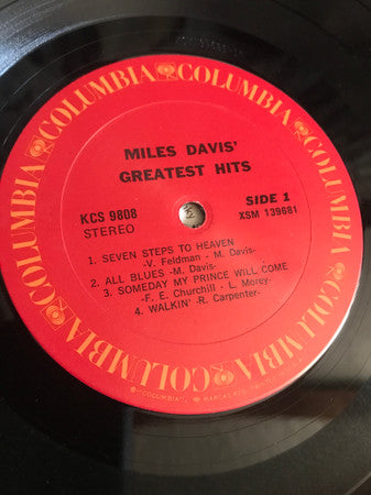 Miles Davis : Miles Davis' Greatest Hits (LP, Comp, RE)