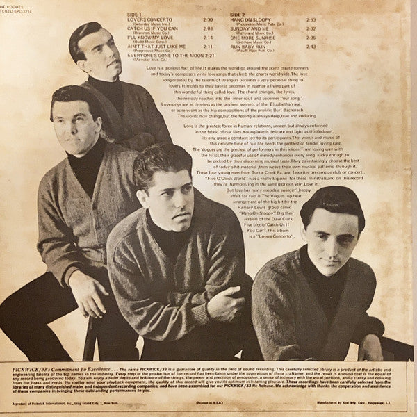 The Vogues : Lovers Concerto (LP, Comp)