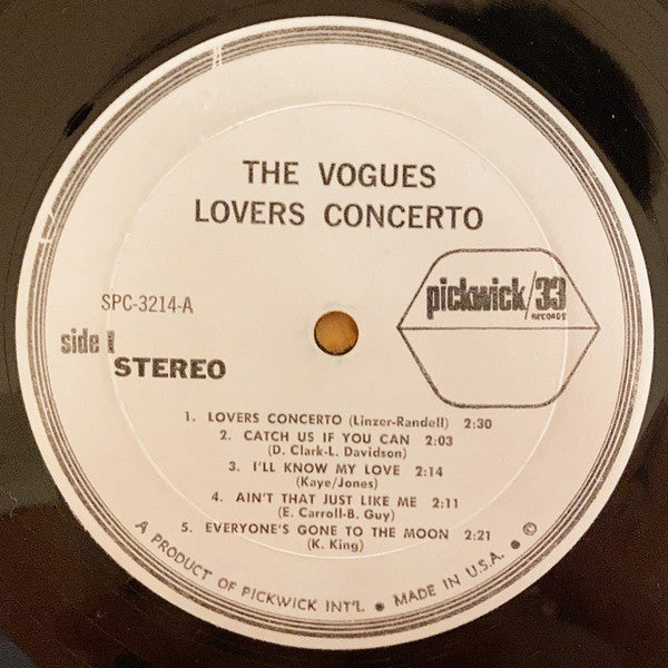 The Vogues : Lovers Concerto (LP, Comp)