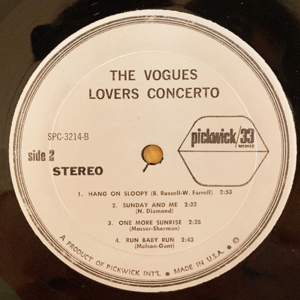 The Vogues : Lovers Concerto (LP, Comp)