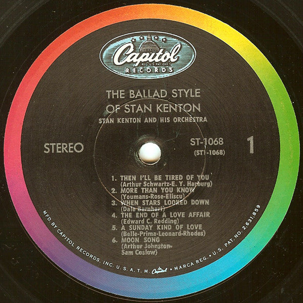 Stan Kenton : The Ballad Style Of Stan Kenton (LP, RE)