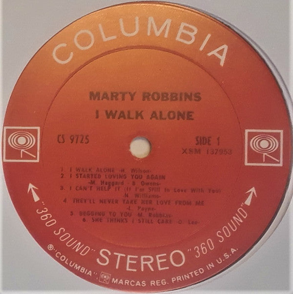 Marty Robbins : I Walk Alone (LP, Album)