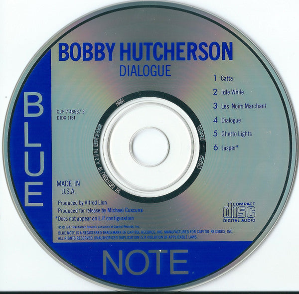 Bobby Hutcherson : Dialogue (CD, Album, RE)