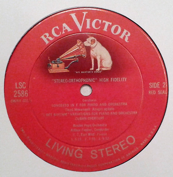 Gershwin* : Boston Pops* / Fiedler*, Earl Wild : Concerto In F / Cuban Overture / "I Got Rhythm" Variations (LP,  In)