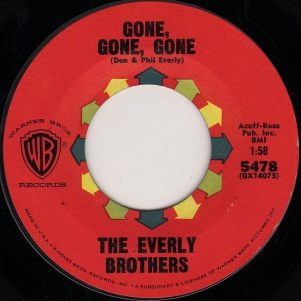 Everly Brothers : Gone, Gone, Gone (7", Single, Styrene)