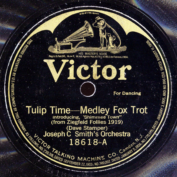 Joseph C. Smith's Orchestra : Tulip Time / Yellow Dog Blues (Shellac, 10")