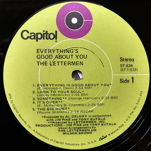 The Lettermen : Everything's Good About You (LP, Album, Jac)