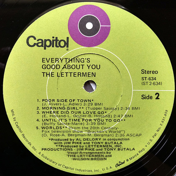 The Lettermen : Everything's Good About You (LP, Album, Jac)