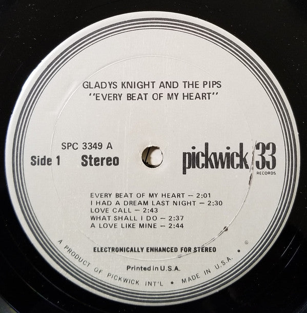 Gladys Knight And The Pips : Every Beat Of My Heart (LP, Comp)