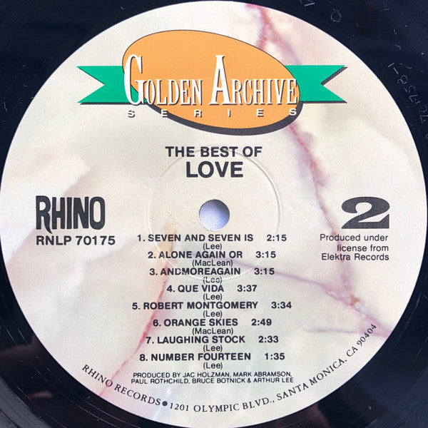 Love : The Best Of Love (LP, Comp, RE)